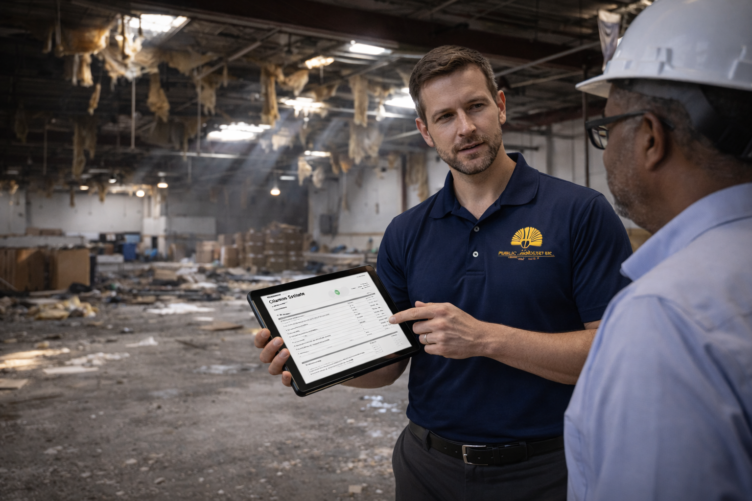 Commercial property damage insurance claim assessment