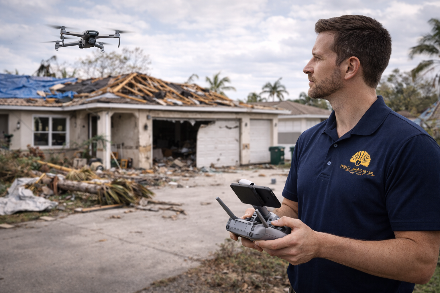 Hurricane damage public adjuster assessment of wind and water damage