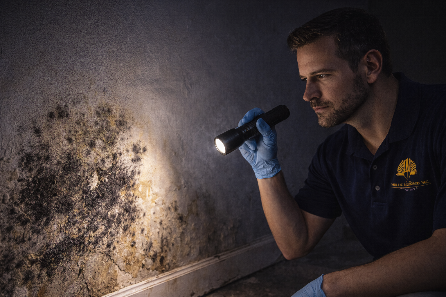 Mold damage remediation and insurance claim in a home
