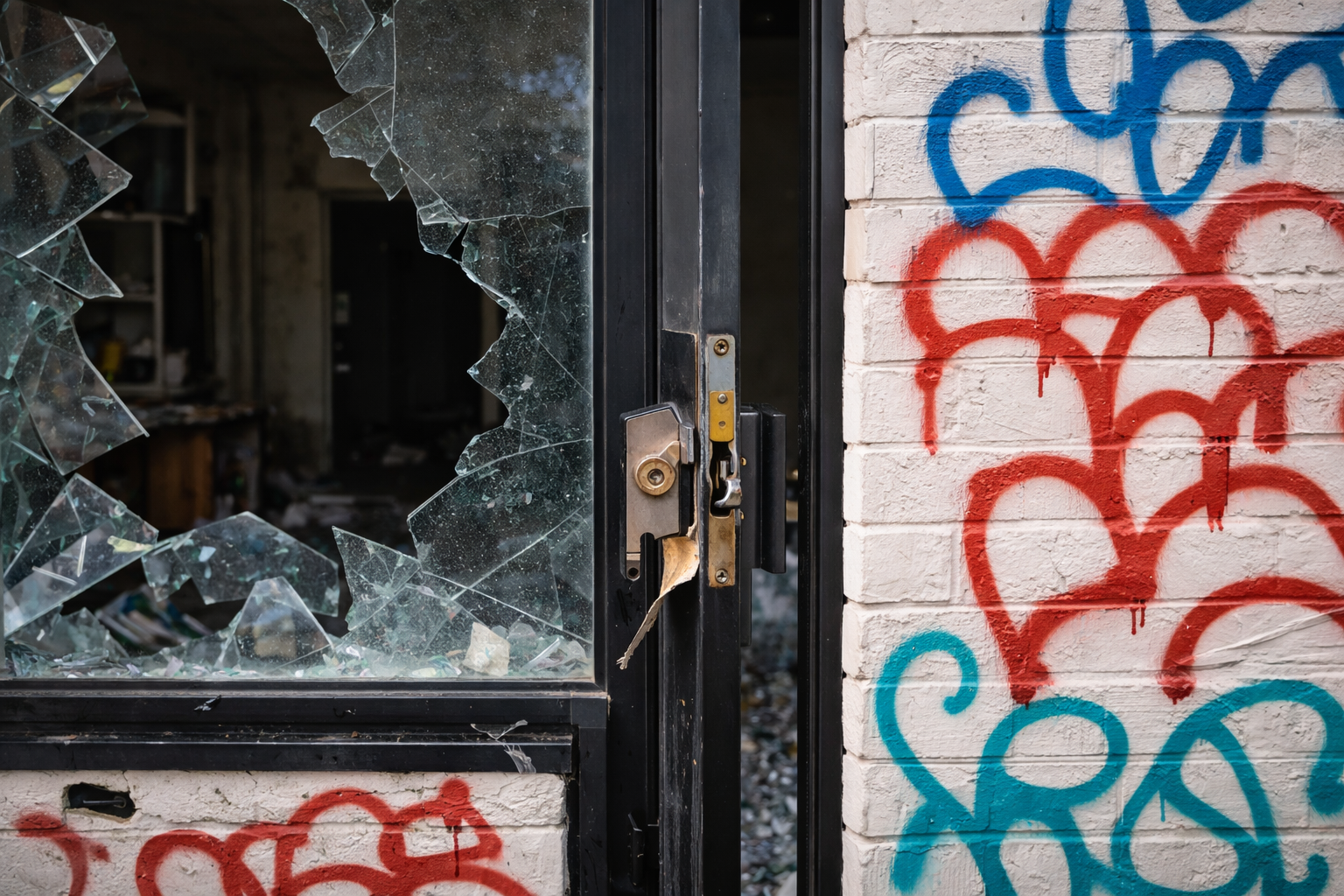 Vandalism damage to property requiring insurance claim